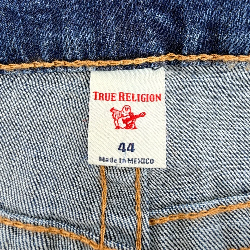 True Religion Ricky Flap Men 44 Blue NEW Straight Leg Relaxed Fit Jeans